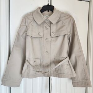 Fantastic Neutral Beige Ribbed Cotton Jacket by LOFT in a Size M!!